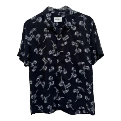 Sandro Paris Black Hawaiian Shirt Tropical Shirt Sleeve Harry Styles XL - Image 1 of 4