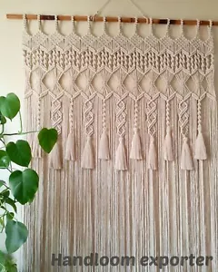 Macrame Curtain Handmade Wall Hanging Door Wedding Backdrop Arch Curtain Decor - Picture 1 of 3