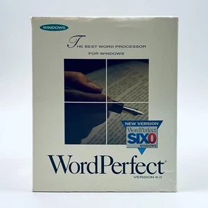 Vintage WordPerfect Versions 6.0 DOS/Windows 1993 Complete - Picture 1 of 8