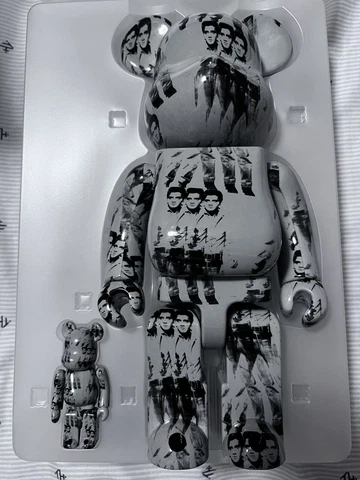 BE@RBRICK Andy Worhol “Triple Elvis” Elvis Presley 100% & 400% SET Cover