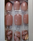 IMPRESS NAILS PRESS ON SHORT Shiny Pink Beige with Gold Accents