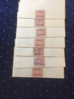 US REVENUE STAMPS 1918-22(RD2/RD3/RD4/RD5/RD6/RD8/RD9) Nice! W/4 Extras