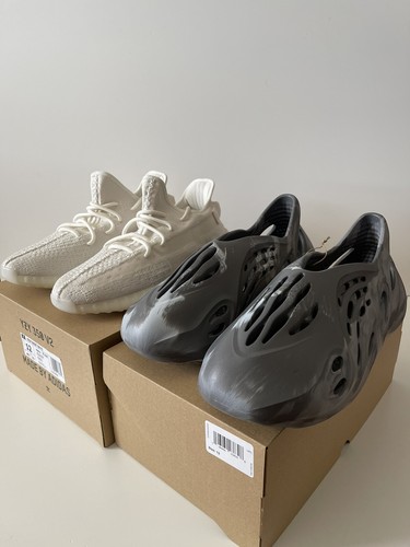 Adidas Yeezy Foam RNNR MX GRANITO taglia 12 M & Boost 350 V2 Bone HQ6316 taglia 12M