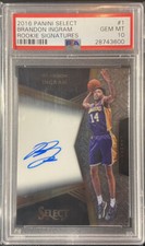 2016-17 Panini Select Rookie Autograph RC Auto Brandon Ingram /299 PSA 10