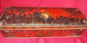 Lithographierte Blechdose AU PLANTUR DE CAÏFFA Japanisches Dekor Nr. 705/233 - Bild 1 von 7