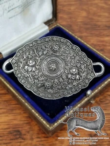 Antique Chinese Silver Peranakan Malay Buckle Qing Manchu Ch'ing Dynasty c.1900 - Picture 1 of 6