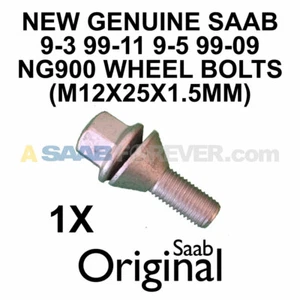 NEW SAAB WHEEL RIM BOLT NG900 94-98 93 9-3 99-11 95 9-5 99-09 92152366 OEM 1x - Picture 1 of 3