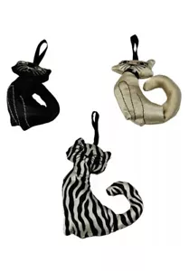 3er Set Vintage Holiday Cat Ornaments, RAR - Bild 1 von 6