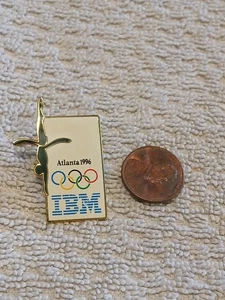 1996 Atlanta Olympische Spiele Emaille Anstecknadel Hut Pin IBM Tauchen - Bild 1 von 2