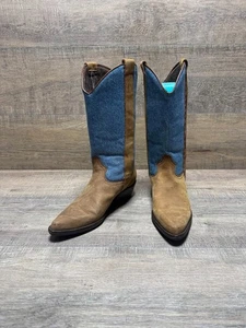 Stivali western Guess by Georges Marciano in pelle/denim con accento donna taglia 7 - Foto 1 di 7
