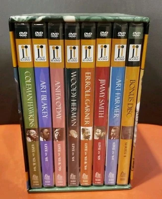 Jazz Icons Series 4 DVD 8-Disc Box Set 2009 Vtg Unseen Concerts Legends of Jazz - Image 1 of 4