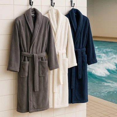 Morgenmantel Saunamantel (4XL-6XL) Übergröße Bademantel Unisex flauschig Sauna  - Bild 1 von 4