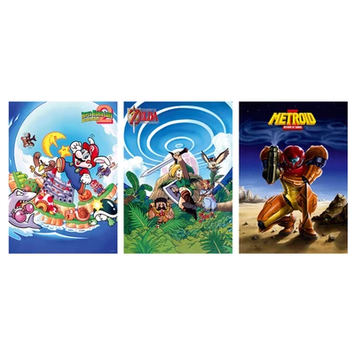 MyNintendo GameBoy Poster Set - Mario, Zelda & Metroid NEU & OVP 70 x 50cm - Bild 1 von 4