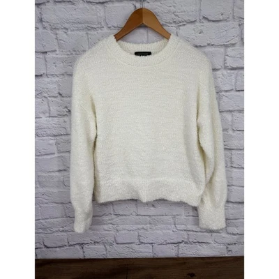 Suéter Sanctuary Crema Tejido Difuso Manga Larga Cuello Redondo Talla S Acogedor Clásico Foto 1 de 4