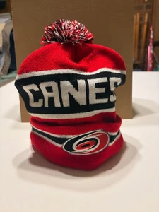 Carolina Hurricane Hockey Beanie, Hat, Pom, Toboggan, Winter Cap By PNC - Picture 1 of 1
