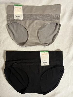 NUEVO Panty Warners No Pinch No Problems Bragas Hipster 2 Pares Para Mujer Talla Grande Foto 1 de 4