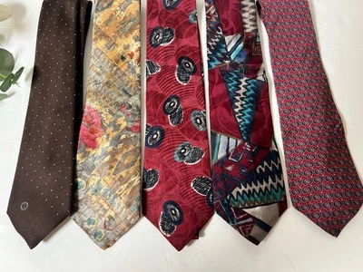 Lote 5 gravatas Halston III e originais - Imagem 1 de 4