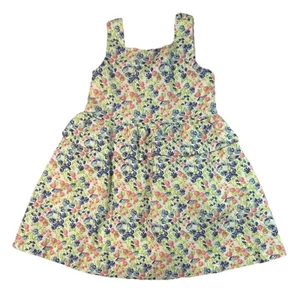 Janie and Jack Girls' Ditsy Floral Peplum Pink and Green Sundress Size 4 - Picture 1 of 5