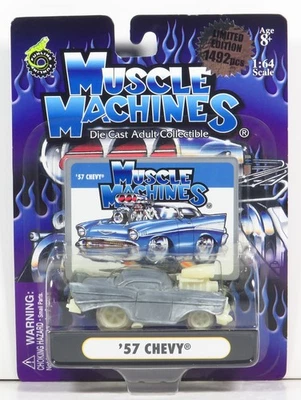 Muscle Machines 1957 Chevy Bel Air Raw Zamac Bare Metal 1 of 1492 Diecast 1:64 - Image 1 of 4