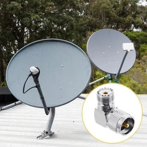 Connector Elbow Radio Antenna Adapter Right Angle Male Female - Afbeelding 1 van 12