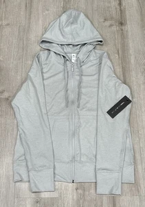 Yogalicious Lux Jacket Women's Medium Heather Grey Full Zip Pockets Hooded - Picture 1 of 9