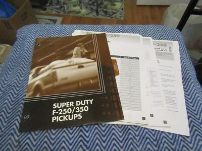 2001 FORD SUPER DUTY F250 F350 DEALER ALBUM SALESMANS BROCHURE SHEETS SET - Image 1 of 3