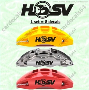 8X HSV CALIPER BRAKE STICKERS BLACK 4 DIFFERENT SIZES INCLUDED BEST QUALITY AUS - Picture 1 of 3