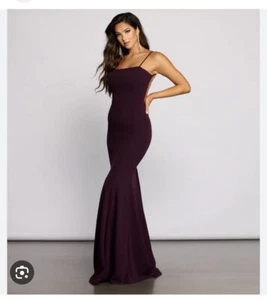 NWT Long Formal Backless Elegant Dress for Women, Party Wedding Guest, Purple - Picture 1 of 4
