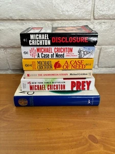 Michael Crichton Lot of 6 - 5 Paperbacks and 1 Hardcover w/ DJ  2 Copies of 1 PB - Imagen 1 de 7