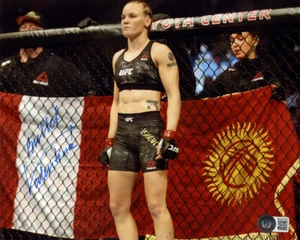 VALENTINA BULLET SHEVCHENKO SIGNED HANDSIGNIERT 8x10 FOTO MMA UFC BECKETT BAS - Bild 1 von 2