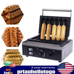 Commercial 2-Shape Electric Waffle Maker Hot Dog Muffin Machine Corn Dog Maker - Picture 1 of 23