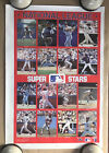 Affiche vintage originale années 1980 National League Super Stars 1987 baseball MLB