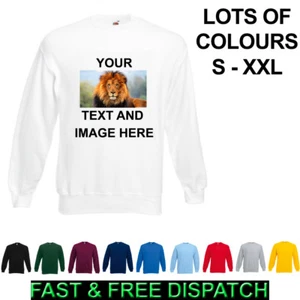 Felpa Maglione Personalizzata Immagine Immagine Testo Stampato Natale Ogni Occasione - Foto 1 di 11