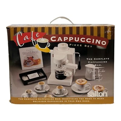 Nuevo en caja abierta*Juego de 20 piezas de capuchino Salton Café*barra completa de capuchino Foto 1 de 4