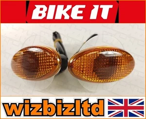 Pair of Mini Motorcycle Flush Mount Fairing Indicators Smoked LENS - INDFSLSS - Imagen 1 de 12