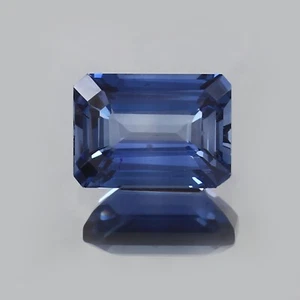 AAA+ Piedra preciosa de corte radiante suelta zafiro azul real natural de Ceilán 12,75 quilates - Imagen 1 de 6