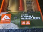 Ozark Trail 5 Piece LED Headlamp & Flashing Combo with Batteries NEW