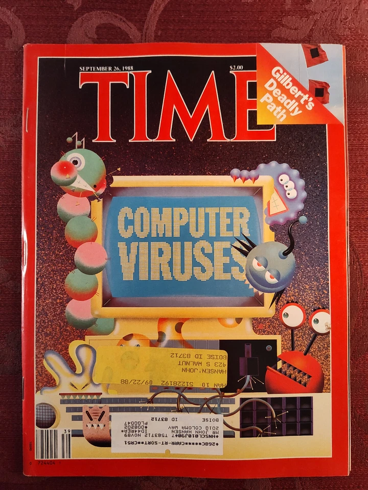 TIME Magazine September 26 1988 COMPUTER VIRUSES Hurricane Gilbert - Image 1 of 1