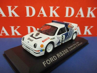 Die cast 1/43 Modellino Auto Ford RS200 Sweden Rally 1986 K. Grundel - Immagine 1 di 4