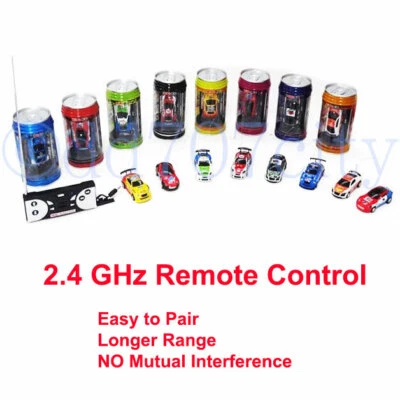 NEW 2.4 GHz Multicolor Coke Can Mini Speed RC Remote Control Toy Car Xmas Gift - Image 1 of 4