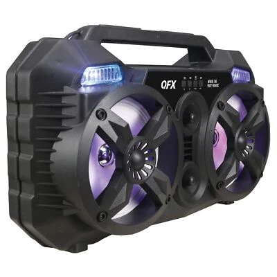 QFX PBX-262 DUAL 6.5" Portable Speaker +TWS-Bluetooth +USB/SD/FM/LED +Mic - Image 1 of 4