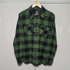 Men's Dickies Check Shirt Sacramento Pine Green Black - Size Large (L)