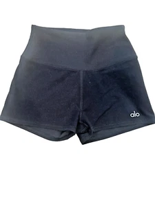Pantaloncini Alo Donna XSmall Nero Yoga Elasticizzati Tempo Libero Activewear Corsa BIking - Foto 1 di 6