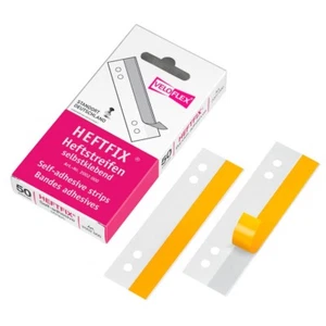 50 VELOFLEX Heftstreifen selbstklebend Heftfix® 50er glasklar, 10,5 cm - Bild 1 von 5