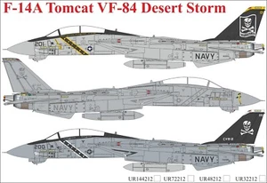 Calcomanías UpRise UR48212 - CALCOMANÍA F-14A Tomcat VF-84 Desert Storm 1/48 - Imagen 1 de 7
