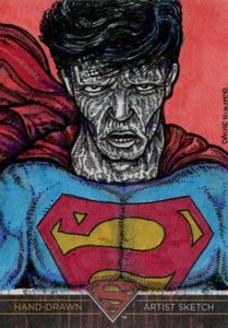 DC Superman The Legend Sketch Card By Davie Hunter - Picture 1 of 1