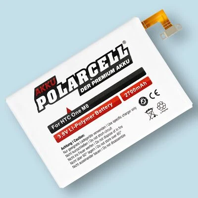 PolarCell Batteria per HTC One M8 One E8 Dual Sim B0P6B100 BOP6B100 2700mAh - Immagine 1 di 4