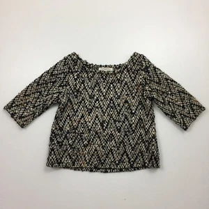 NWOT BLU PONY Vintage Girls Brown Beige Black Pocket Wool Blend Mix Knit Sweater - Picture 1 of 4