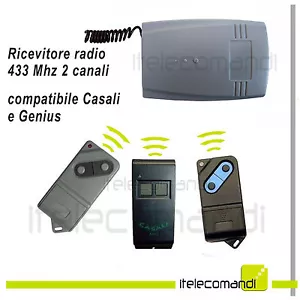 Receiver Radio Empfänger 433 MHZ 2 Kanäle Kompatibel Casali Geniius - Bild 1 von 1