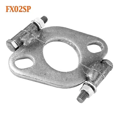 FX02SP 1 5/8" ID Flat Oval Dos Pernos Brida de Escape Dividida 1 1/2" 1.5"-1.625" Tubo Foto 1 de 3